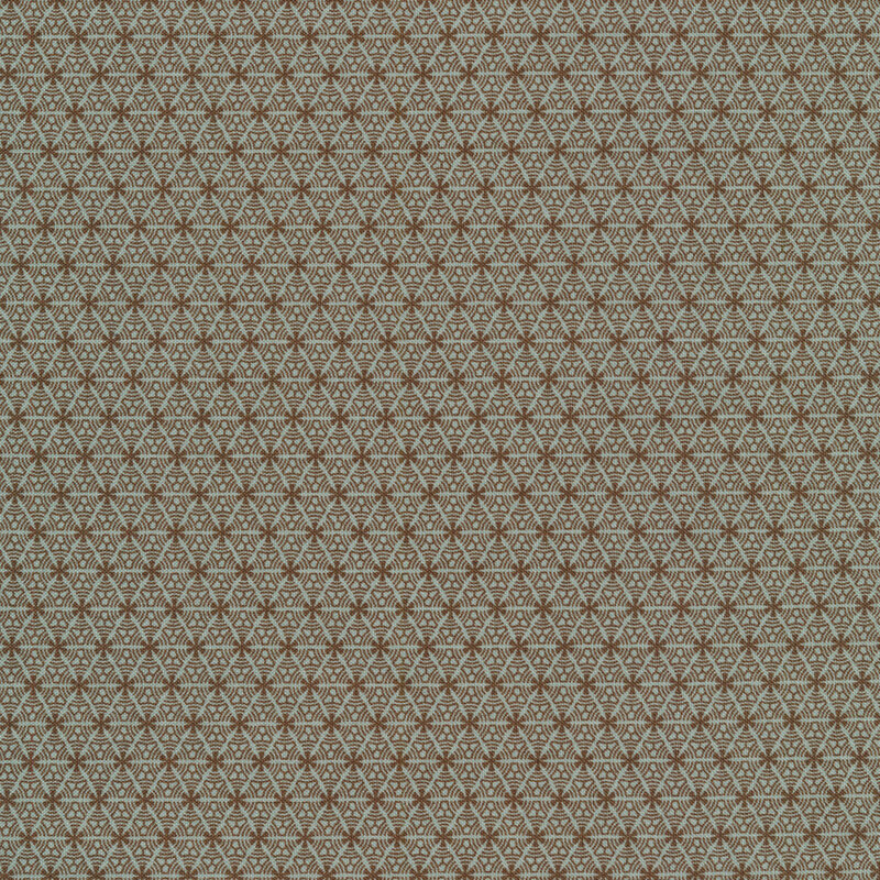 aqua fabric with tiny dark flower bursts evenly spaced all over with subtle texture