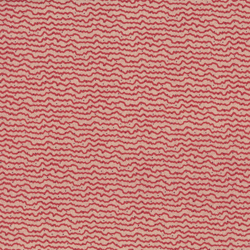 Pink fabric with dark pink jagged horizontal lines