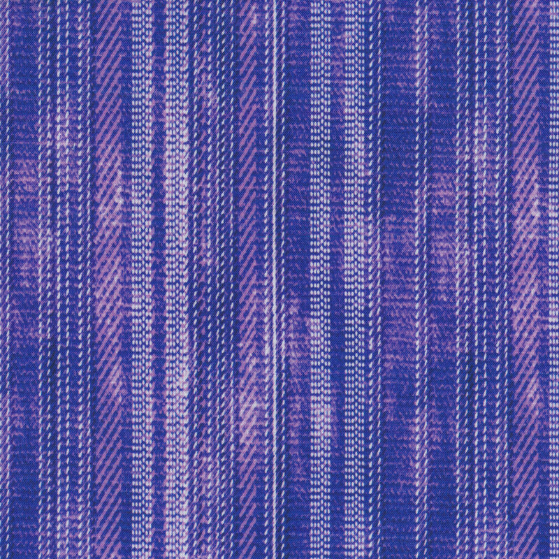 Purple mottled fabric with stripes that have a woven look