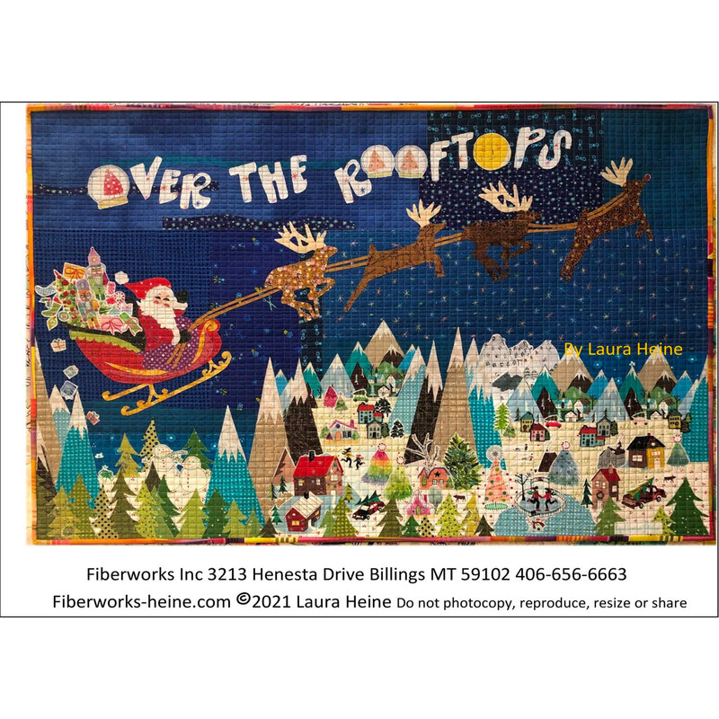 The front of the Over the Rooftops Collage Pattern by Laura Heine