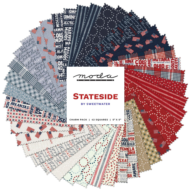Stateside Charm Pack by Sweetwater for Moda Fabrics Shabby Fabrics