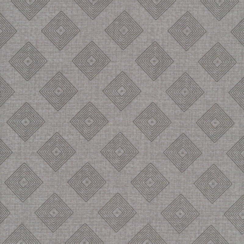 black diamond pattern on woven textured grey background