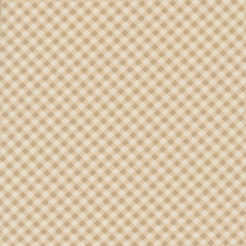 Taupe and white gingham