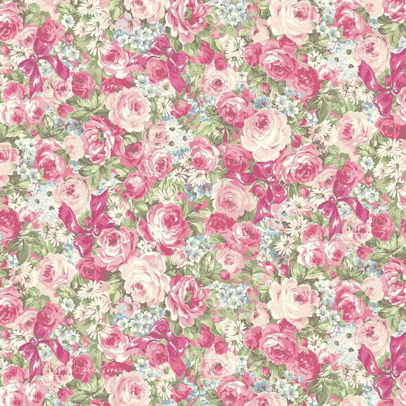 Ruru Bouquet- Rose Waltz 2450-13F by Quilt Gate | Shabby Fabrics