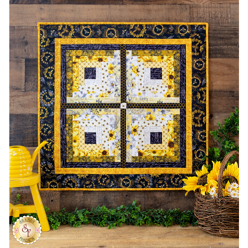 Log Cabin Wall Hanging Kit Queen Bee Shabby Fabrics