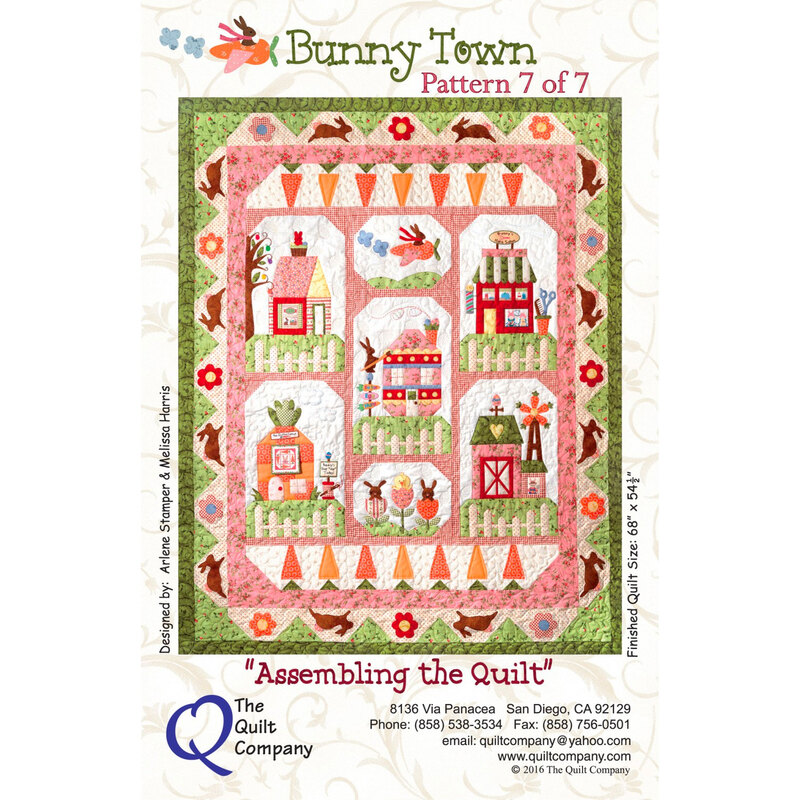 Bunny Town - Complete Set of 7 Patterns completed quilt