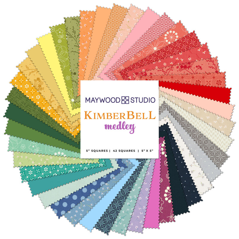 collection of fabrics from the Kimberbell Medley collection.