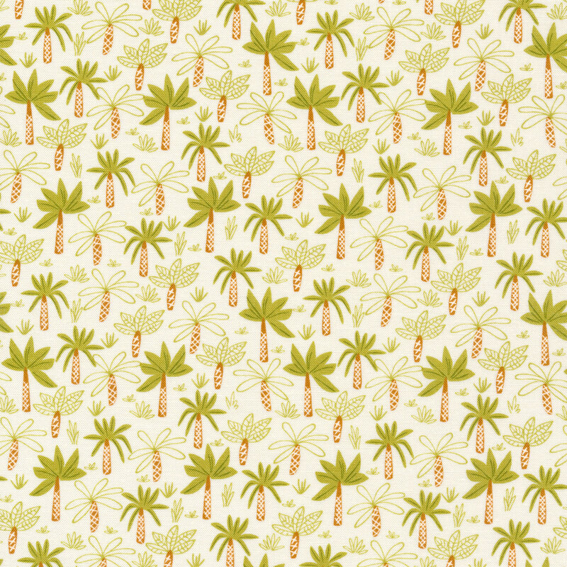 palm trees on a cream background