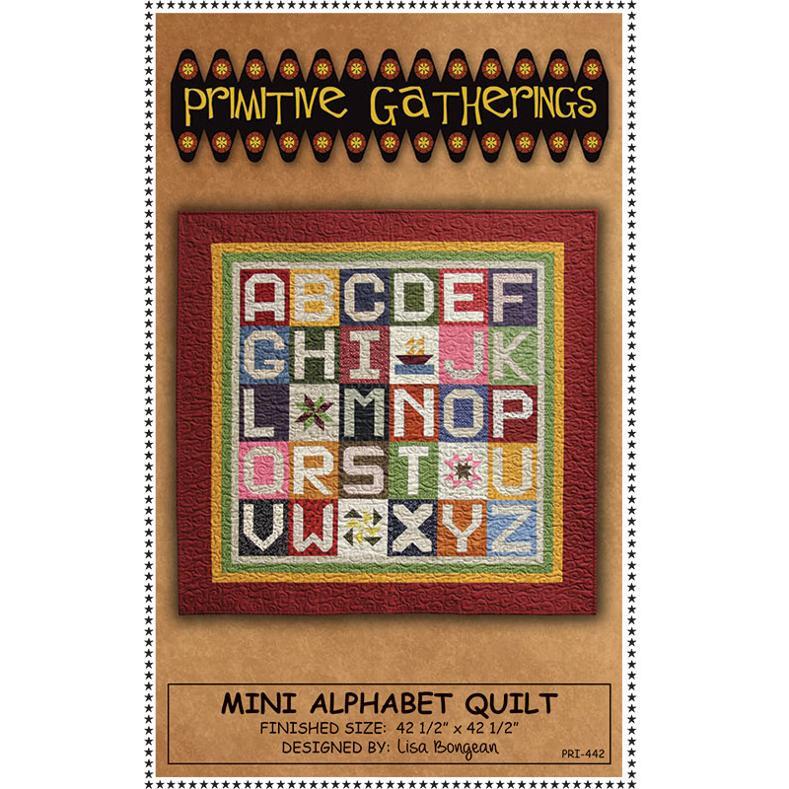 front of mini alphabet quilt pattern