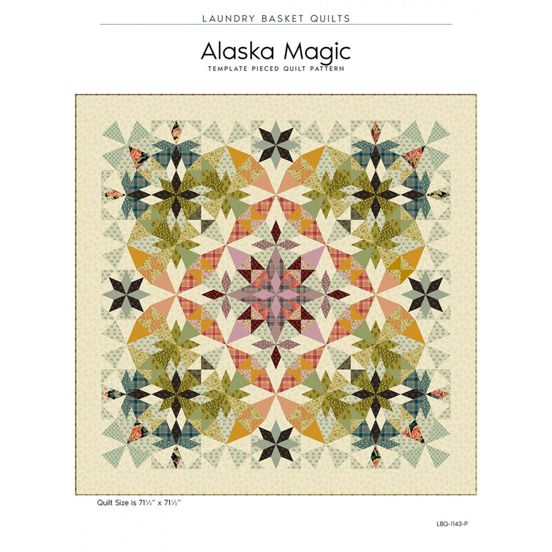 Alaska Magic Template Pieced Quilt Pattern front