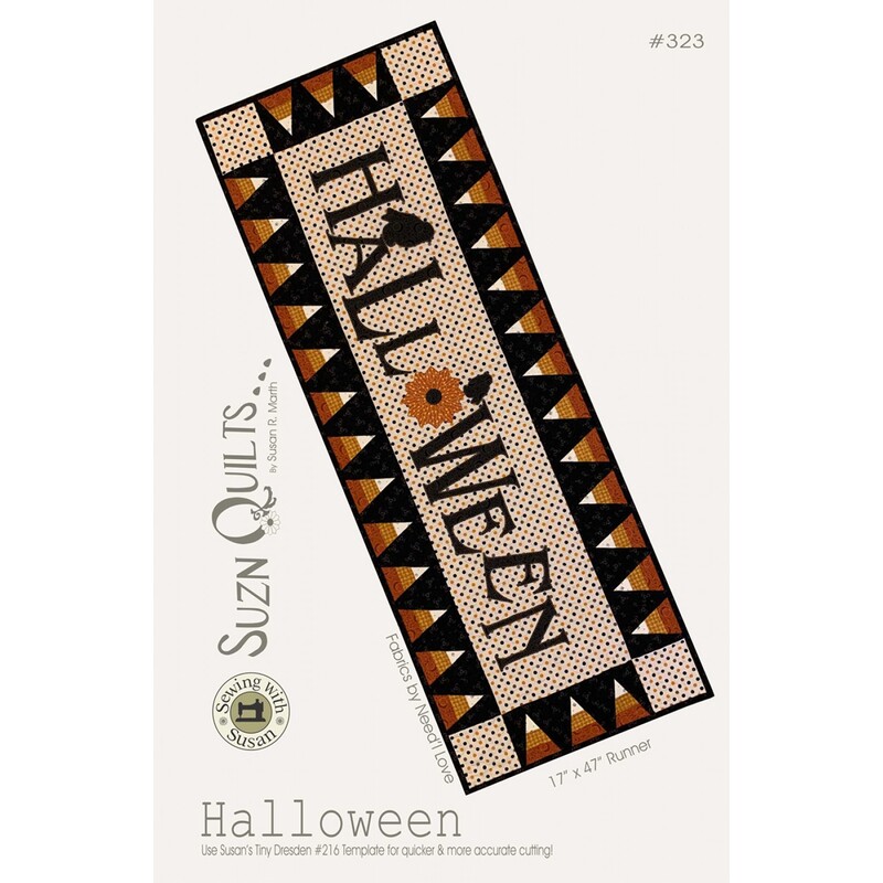 front of Halloween table runner pattern