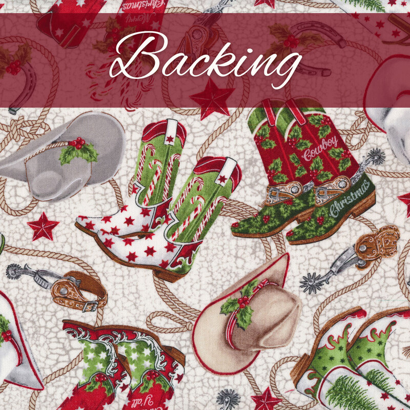 Howdy Christmas Quilt Kit Backing 3 Yards Shabby Fabrics 4168