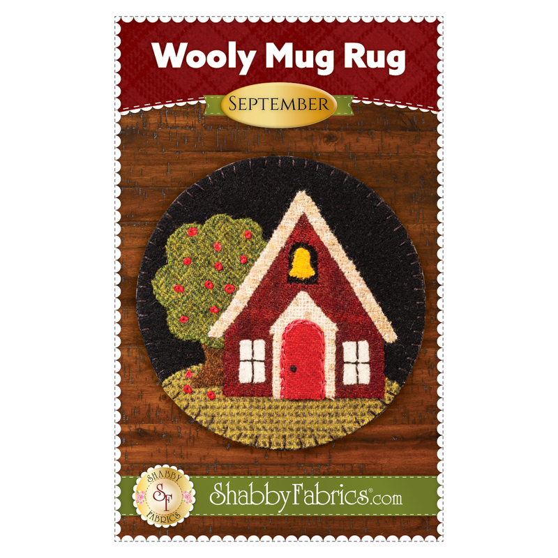 The front of the Wooly Mug Rug Series - September Pattern by Shabby Fabrics