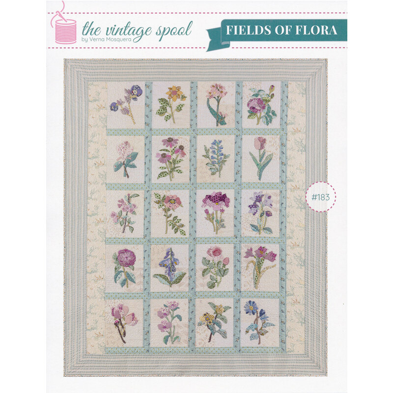 The front of the Fields of Flora pattern by The Vintage Spool