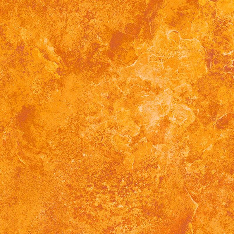 A tonal golden orange marbled fabric with a concrete texture look