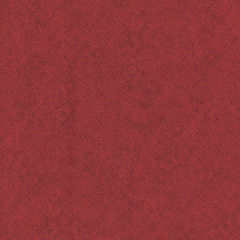 a cherry red fabric with a tonal red textured crosshatch design