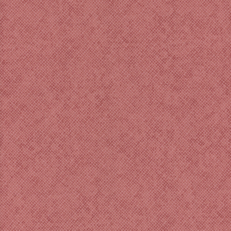 A medium dusty pink fabric with a tonal textured crosshatch design