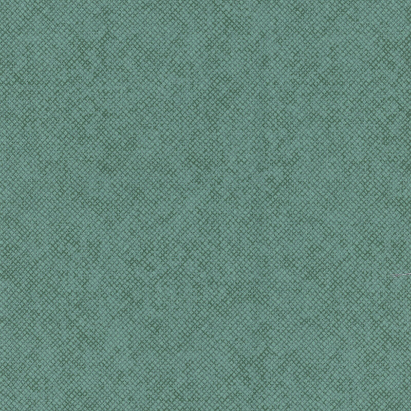 An aqua green fabric with a tonal textured crosshatch design