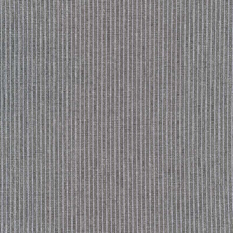 Dark gray fabric featuring small light gray pinstripes