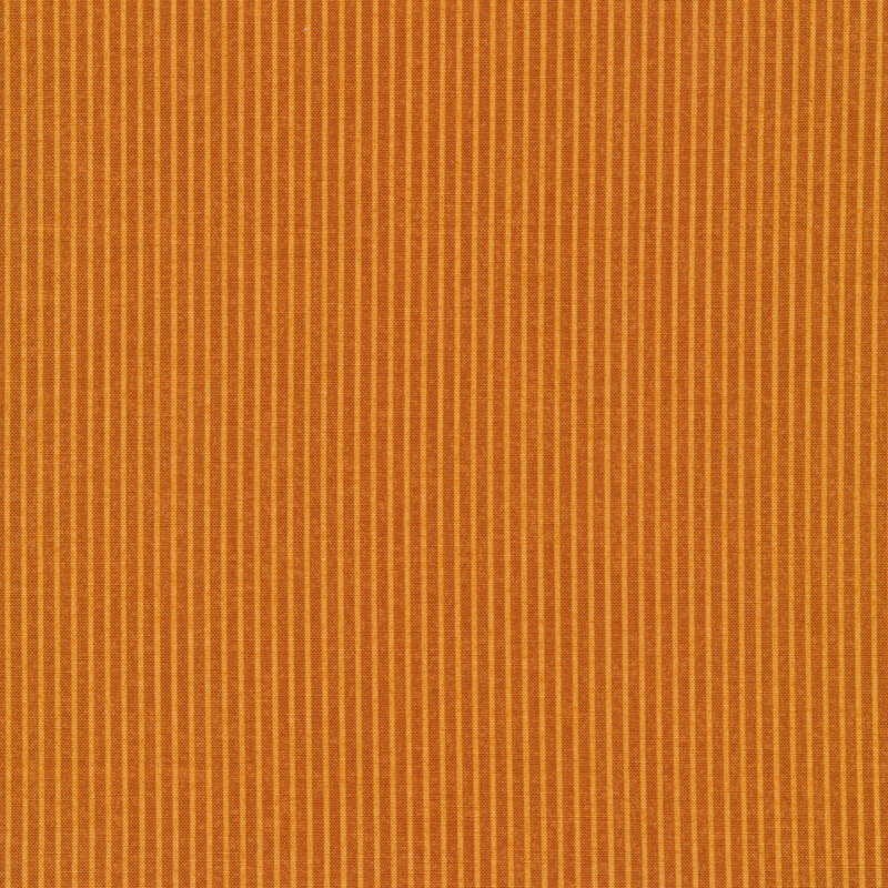 Tonal orange fabric featuring small light orange pinstripes