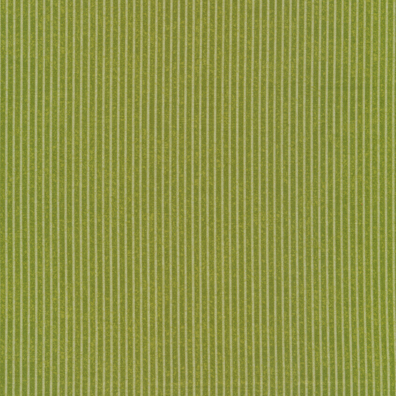 Tonal green fabric featuring small light green pinstripes