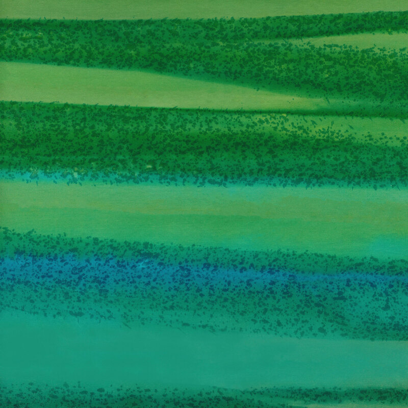 blue and green gradient fabric with some mottling and horizontal streaking