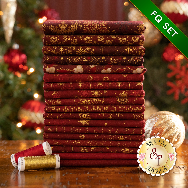 Dokument Decode Skære Stof Christmas 2023 - 18 FQ Set Red/Gold by Stof Fabrics - RESERVE | Shabby  Fabrics