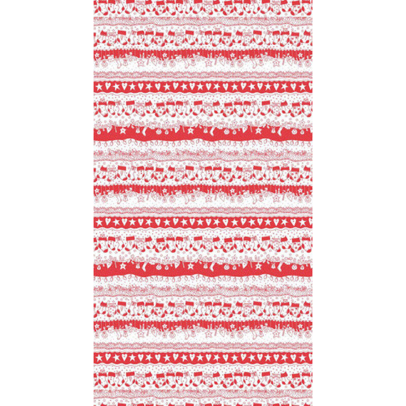 red and white christmas themed border stripes