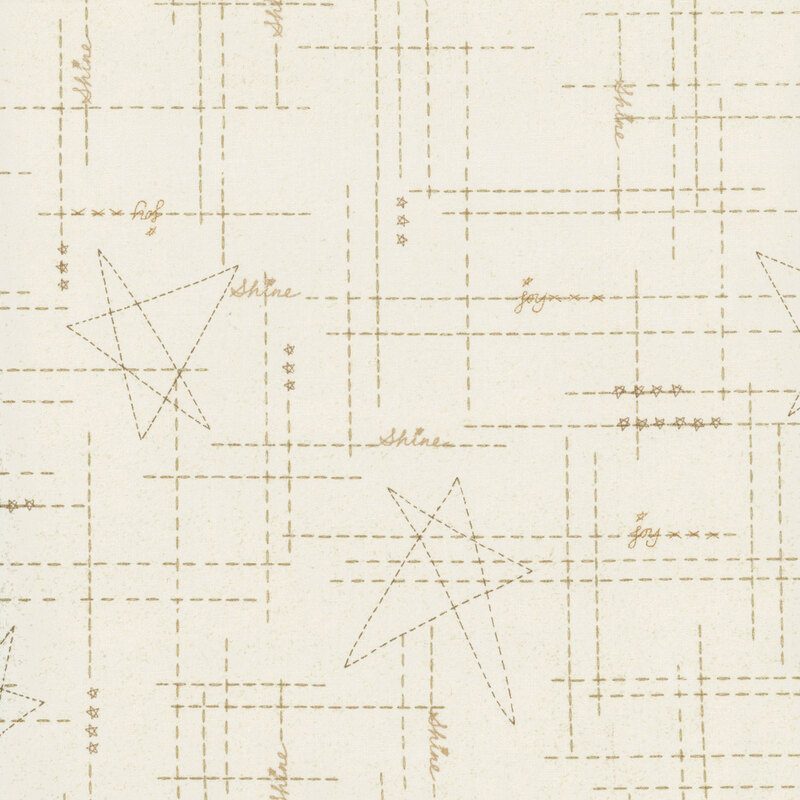 fabric featuring beige patterned fabric with stars