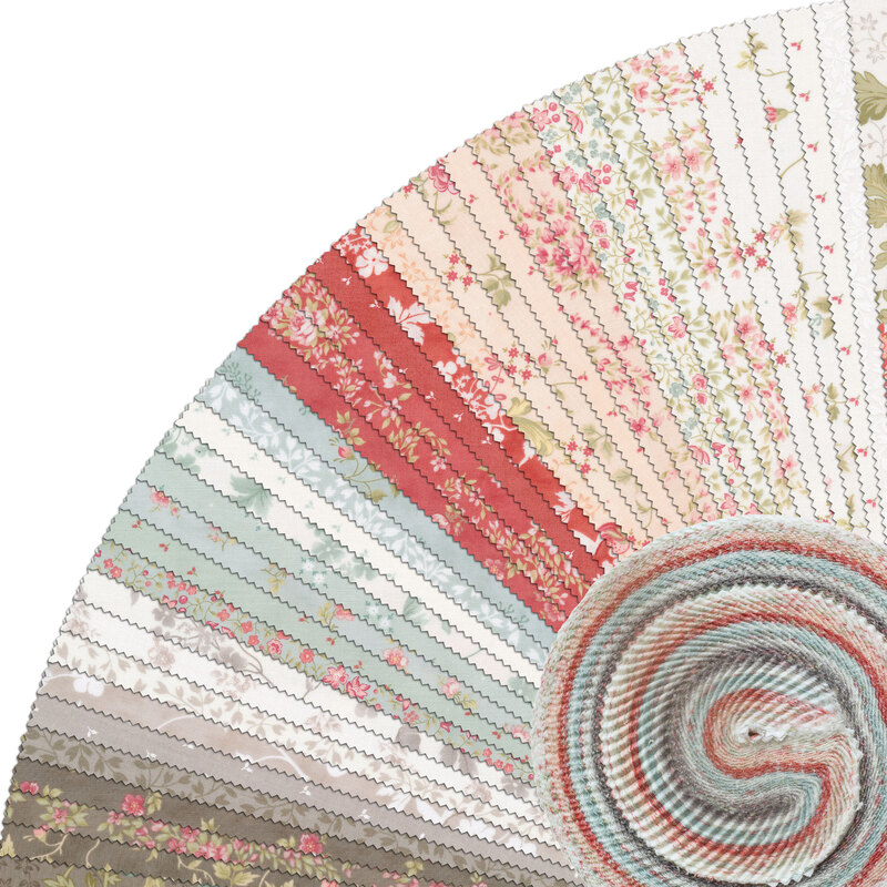 Bliss Jelly Roll by 3 Sisters for Moda Fabrics Shabby Fabrics