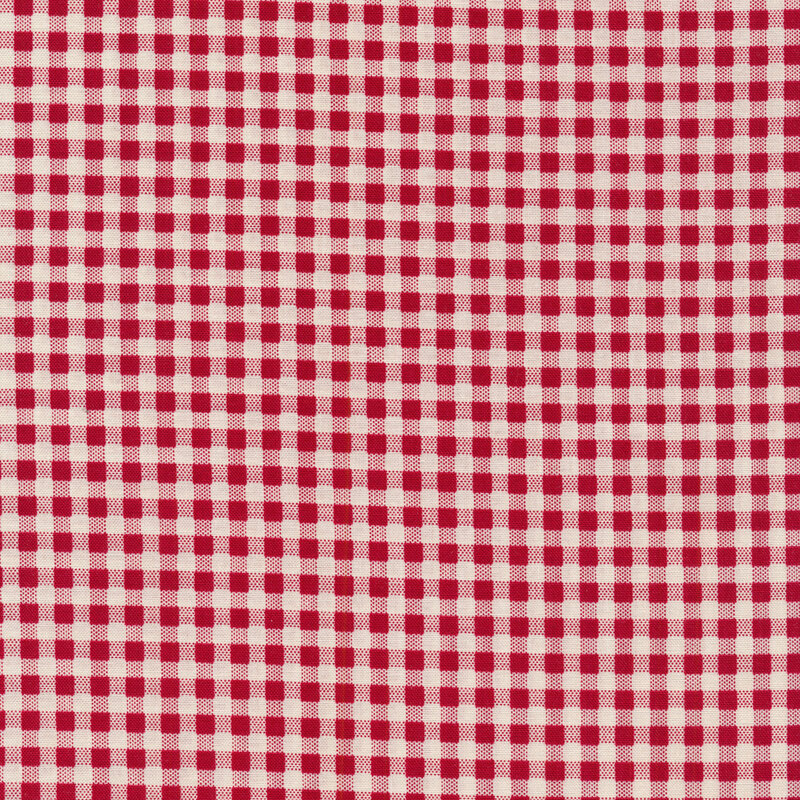 red and cream colored gingham