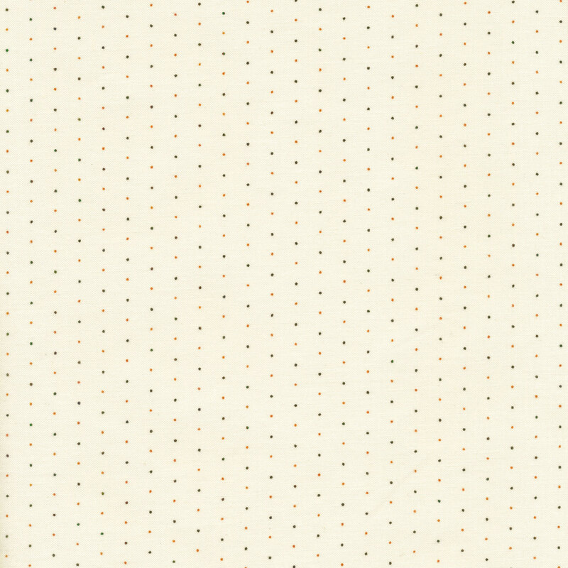 orange and black pin dots on a solid cream background