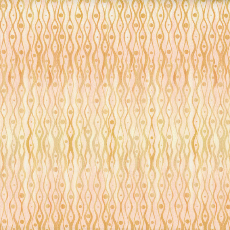 gold and yellow waves with dots on a light yellow background