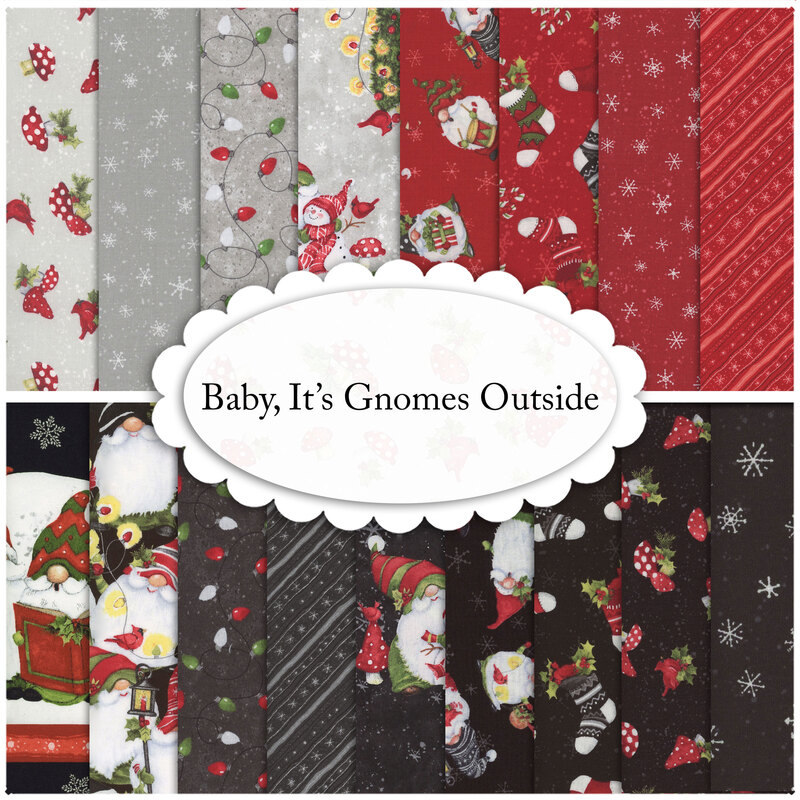 Baby It s Gnomes Outside 16 FQ Set By Susan Winget For Wilmington Prints Shabby Fabrics