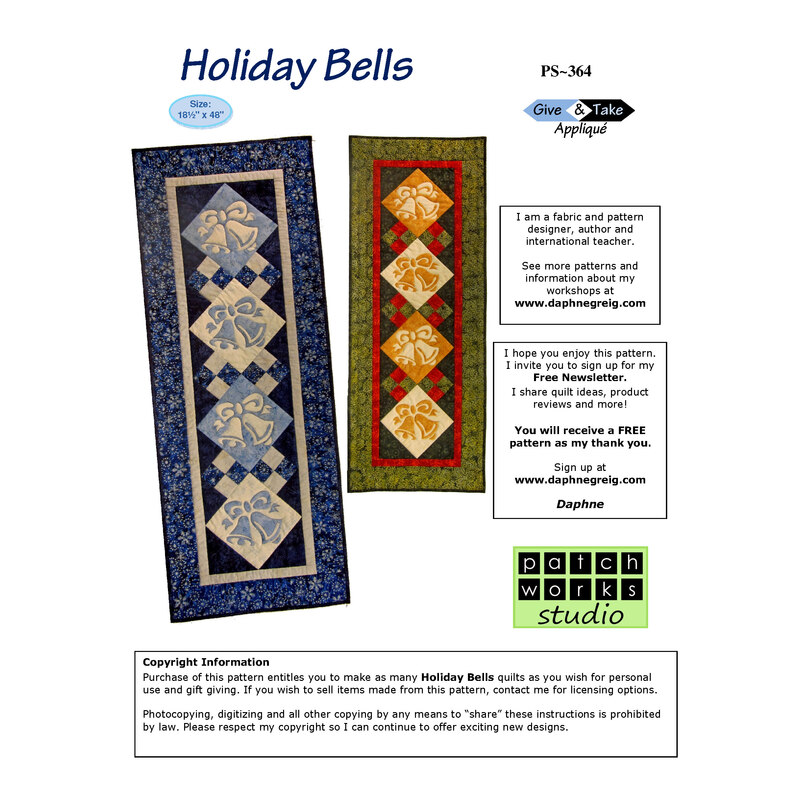 Holiday Bells Table Runner pattern front