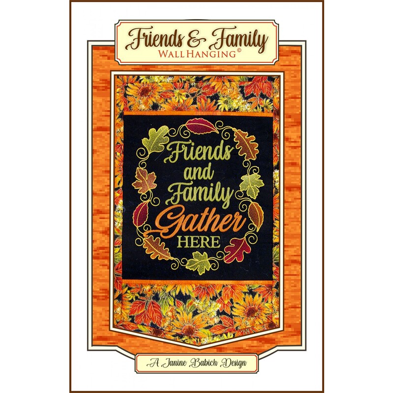 front of friends and family embroidery pattern