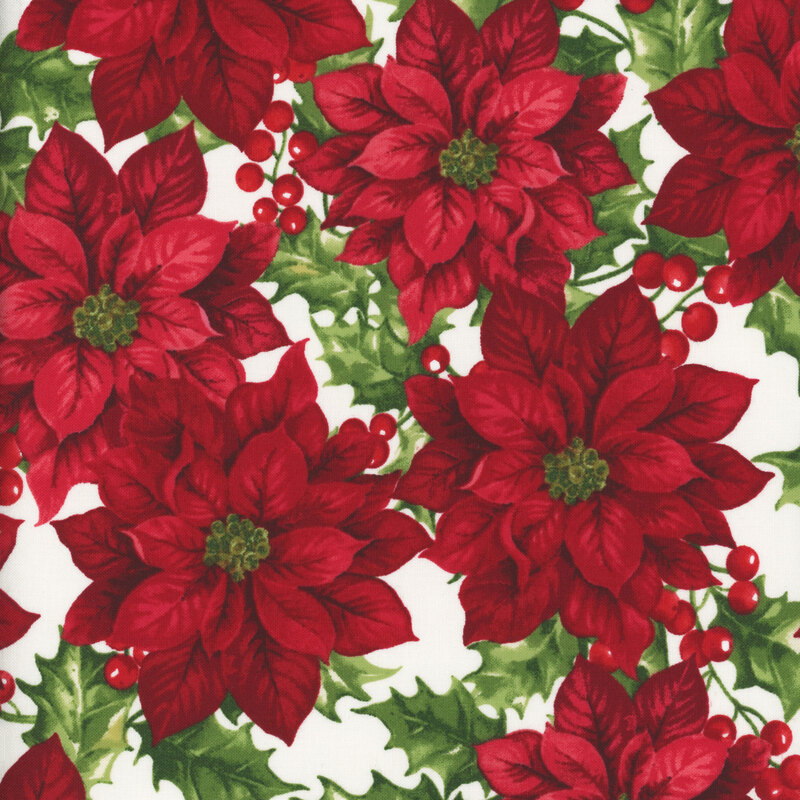 Holly Berry Park 7265-33 Cream by Art Loft for Studio E Fabrics ...