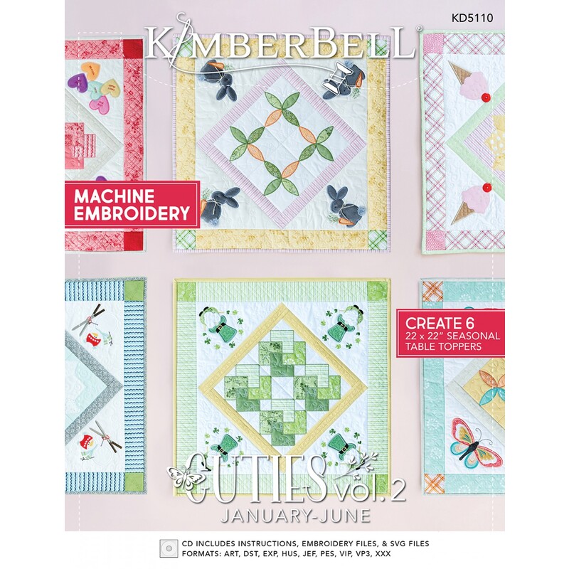 Front of kimberbell Cuties Vol. 2 embroidery cd pattern