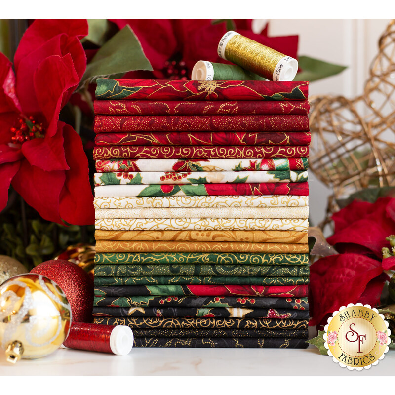 Holiday Elegance 22 FQ Set by Hoffman Fabrics Shabby Fabrics