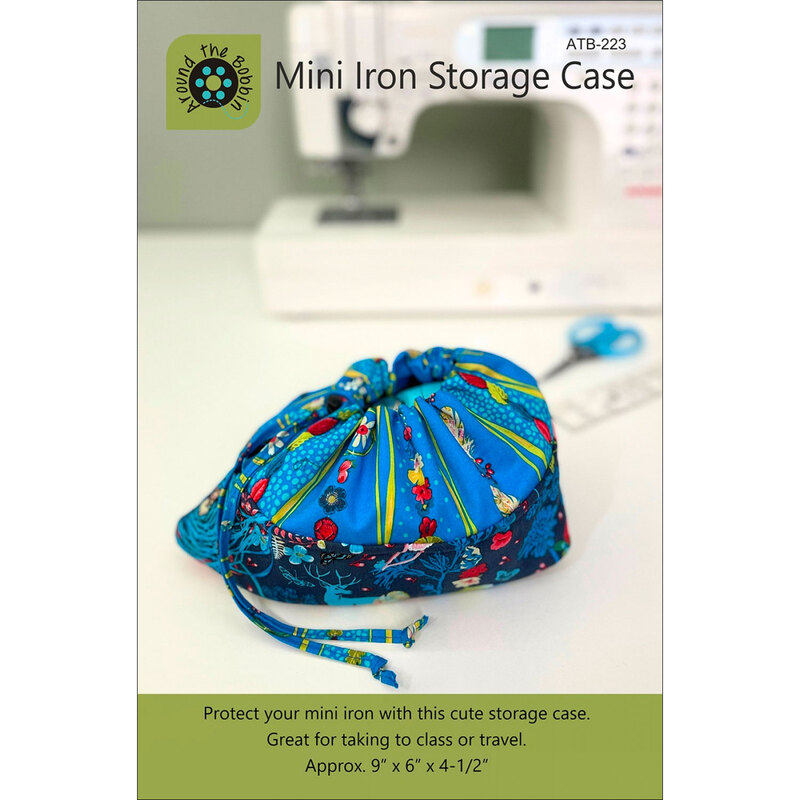 The front of the Mini Iron Storage Case pattern by Around the Bobbin
