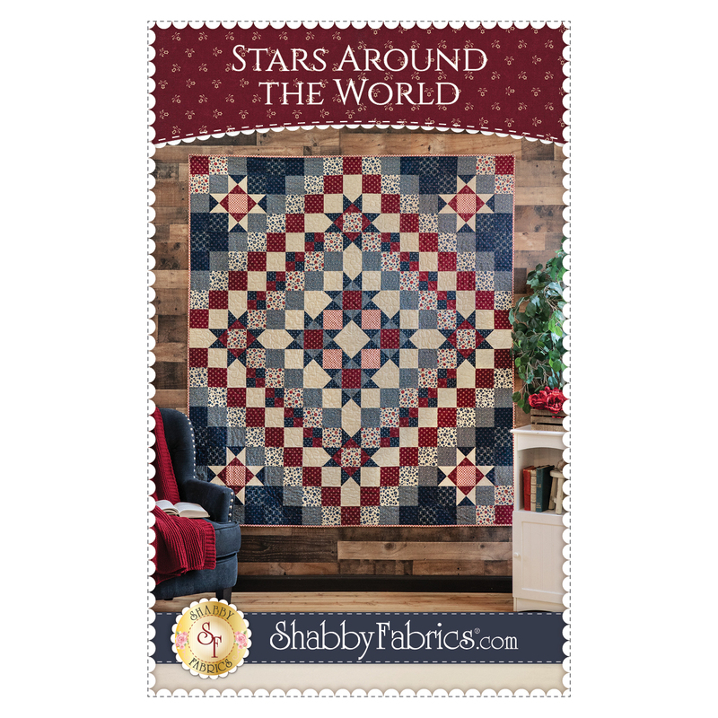 The front of the Stars Around The World pattern by Shabby Fabrics