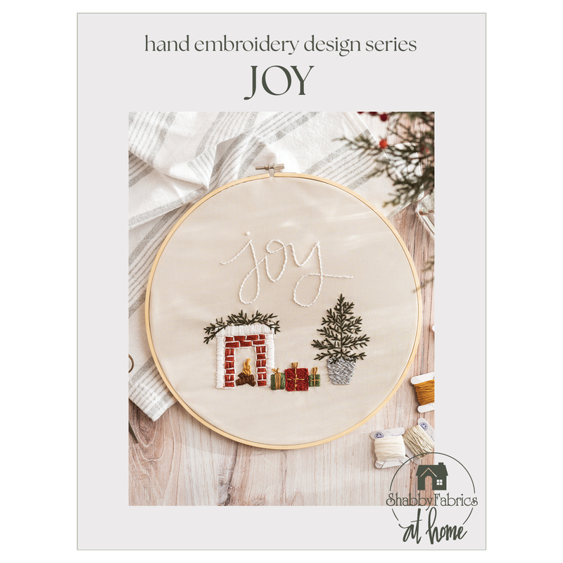 The front of the Hand Embroidery Design Series - Joy Pattern by Shabby Fabrics At Home