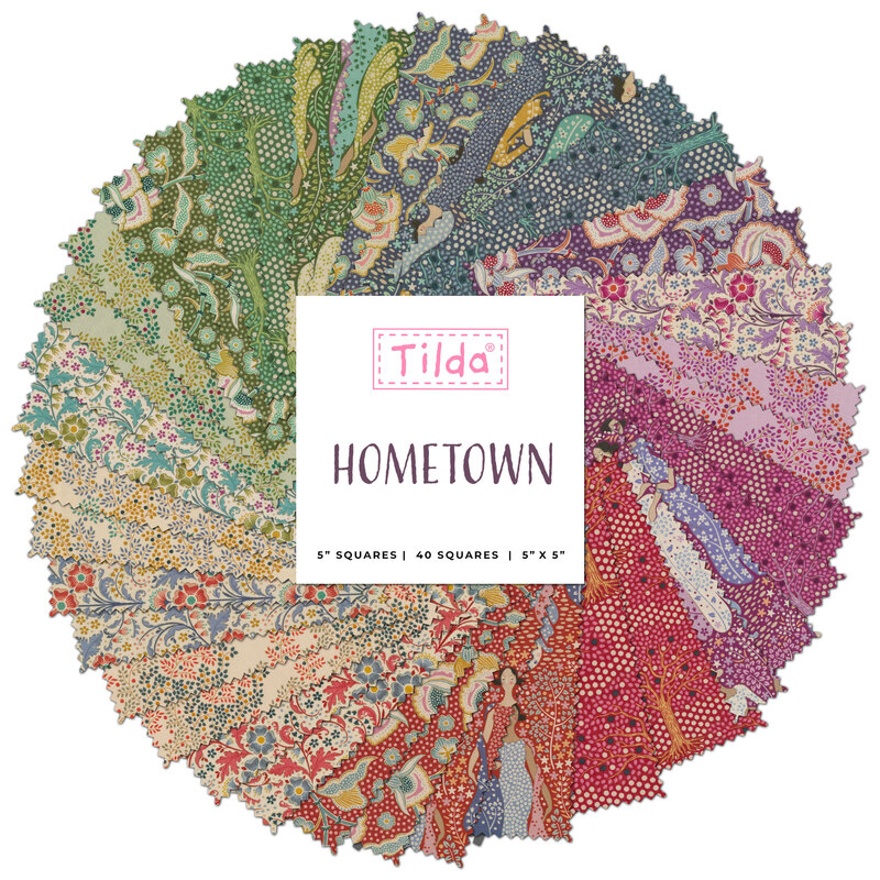 collage of fabrics in Hometown 5
