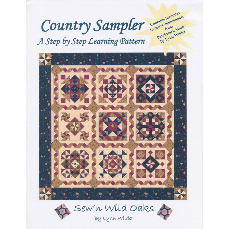 front of country sampler quilt pattern