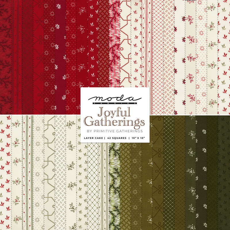 collage of all skus included in Joyful Gatherings layer cake