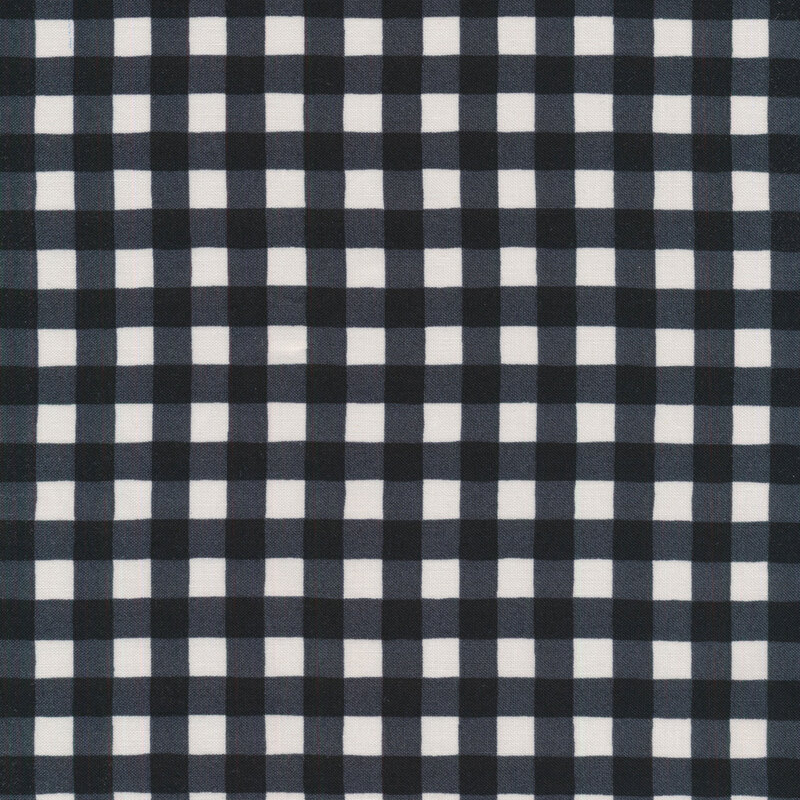 fabric with black and white gingham print