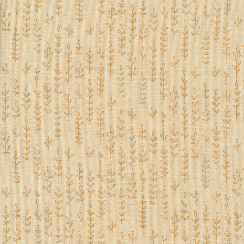 Cream fabric with a tonal plant pattern 