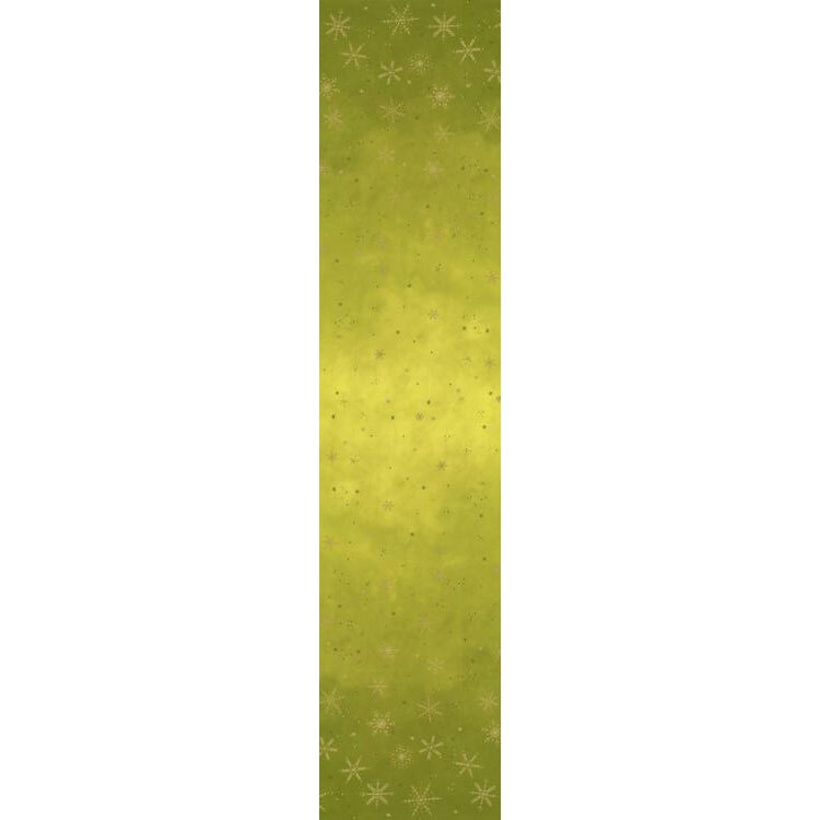 full ombre image of a light green ombre pattern with gold metallic snowflakes