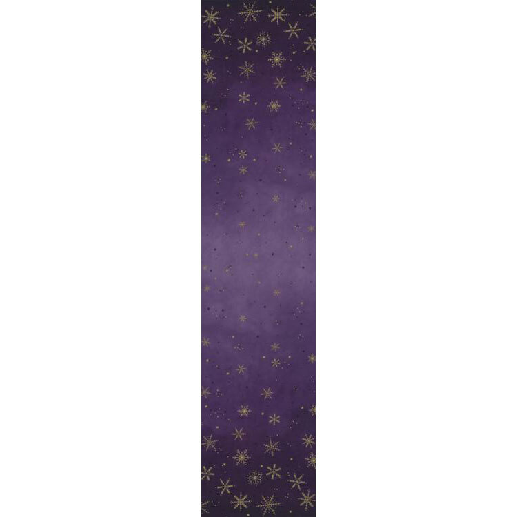 full ombre image of purple ombre pattern with gold metallic snowflakes