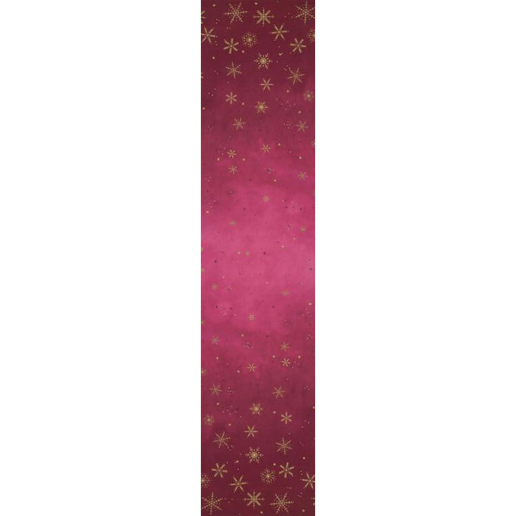 full ombre image of burgundy ombre pattern with gold metallic snowflakes